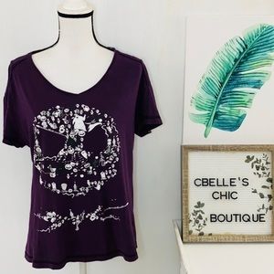 Disney Nightmare Before Christmas Purple Tee Sz M